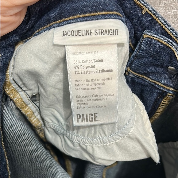 PAIGE Jacqueline Straight Leg Blue Jeans Distressed Womens‎ Size 26 - Picture 12 of 12